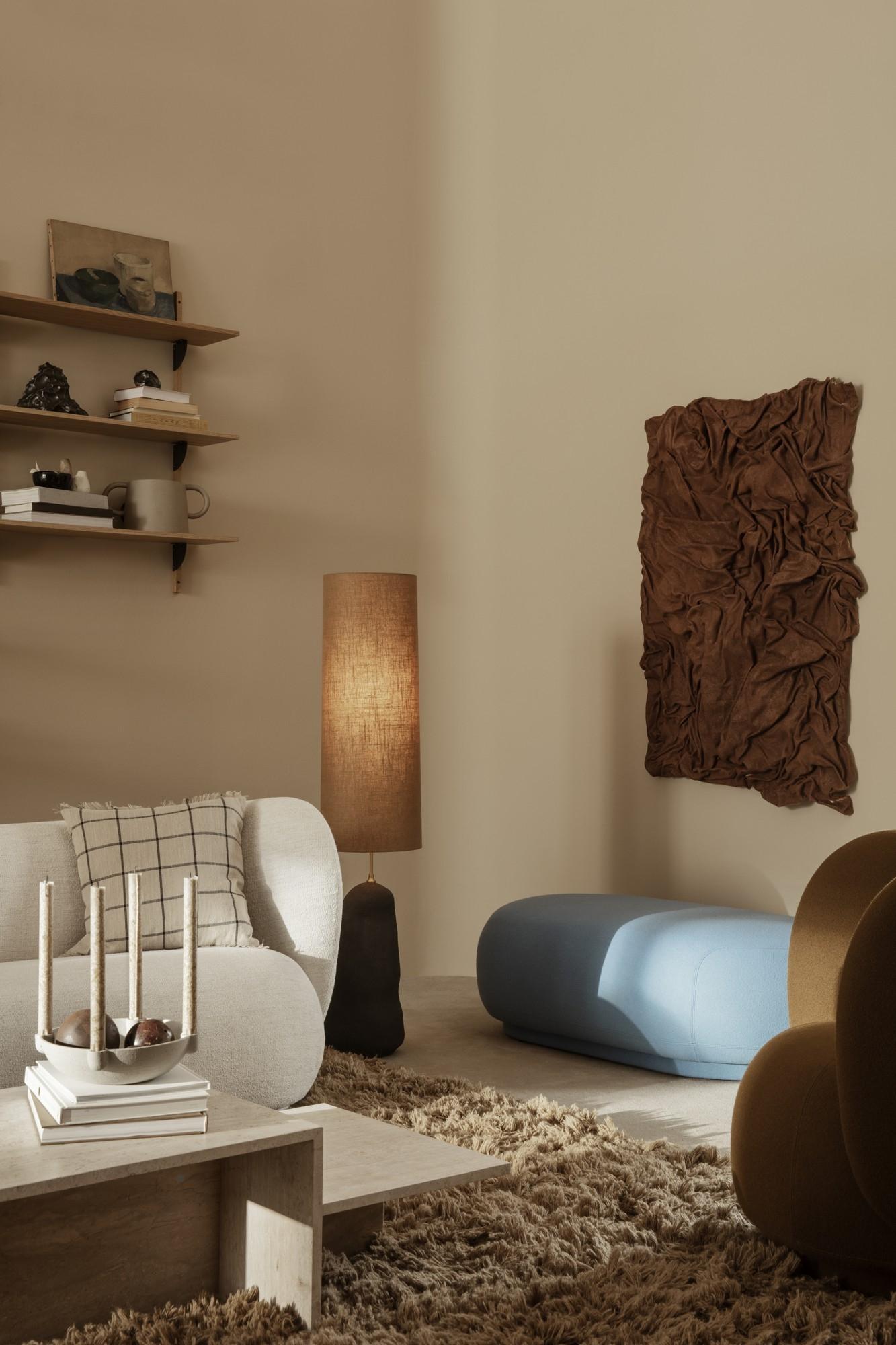 Ferm Living Sector Shelf Triple Wide Oak/ Brass