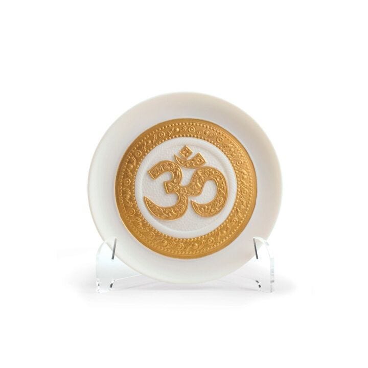 Om Decorative Plate by Lladró #Golden Lustre