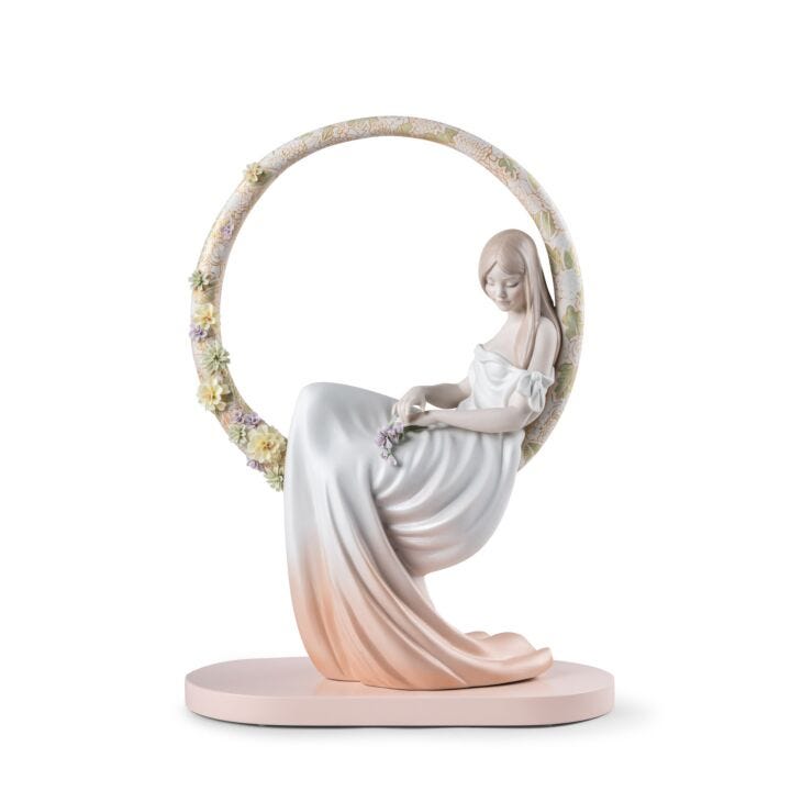 In her Thoughts Woman Figurine by Lladró