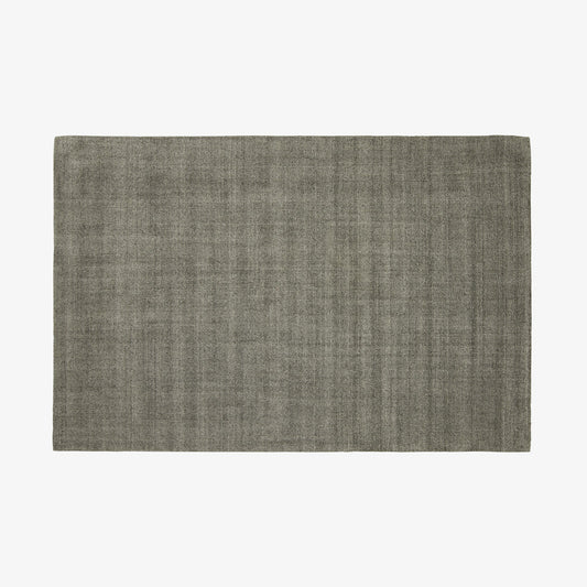 FIBER WOOD - Solid-color handmade rectangular Lyocell rug