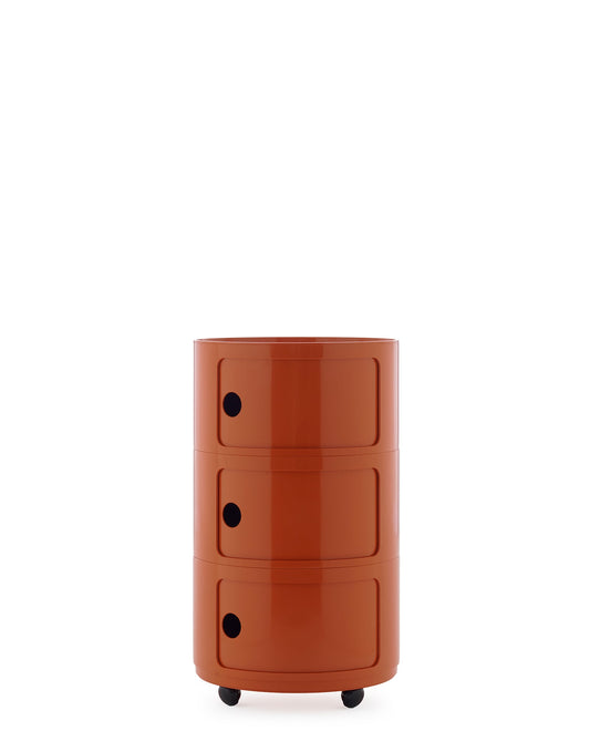 Componibili Big storage unit, 3 modules, orange
