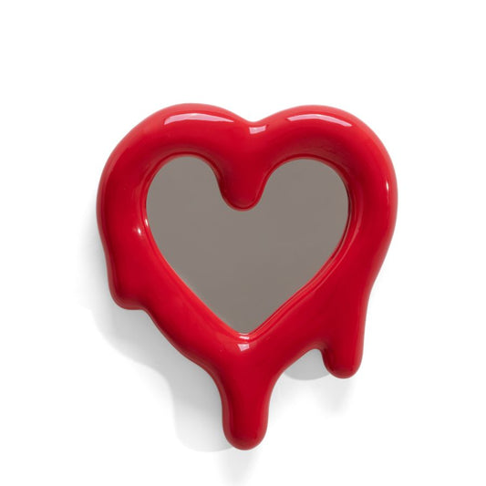 Porcelain Mirror and Photo Frame Melted Heart by Seletti #Red