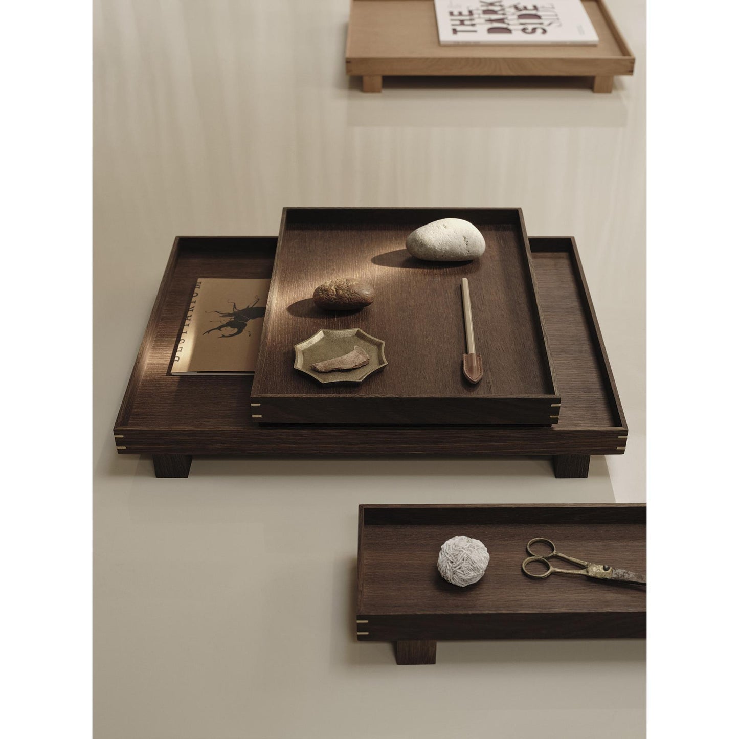 Ferm Living Bon Wooden Tray Small Smoked Oak