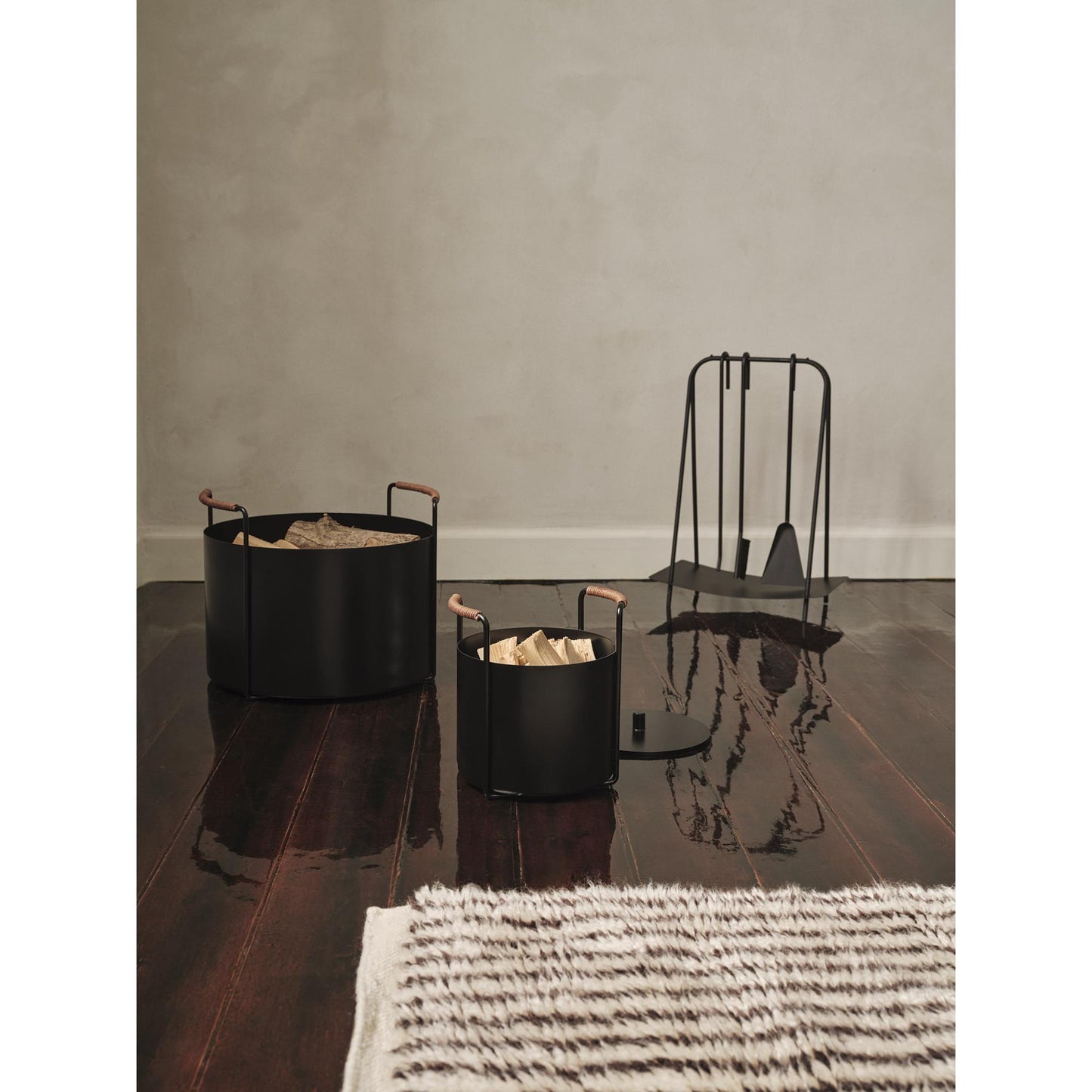 Ferm Living Port Firewood Basket Black