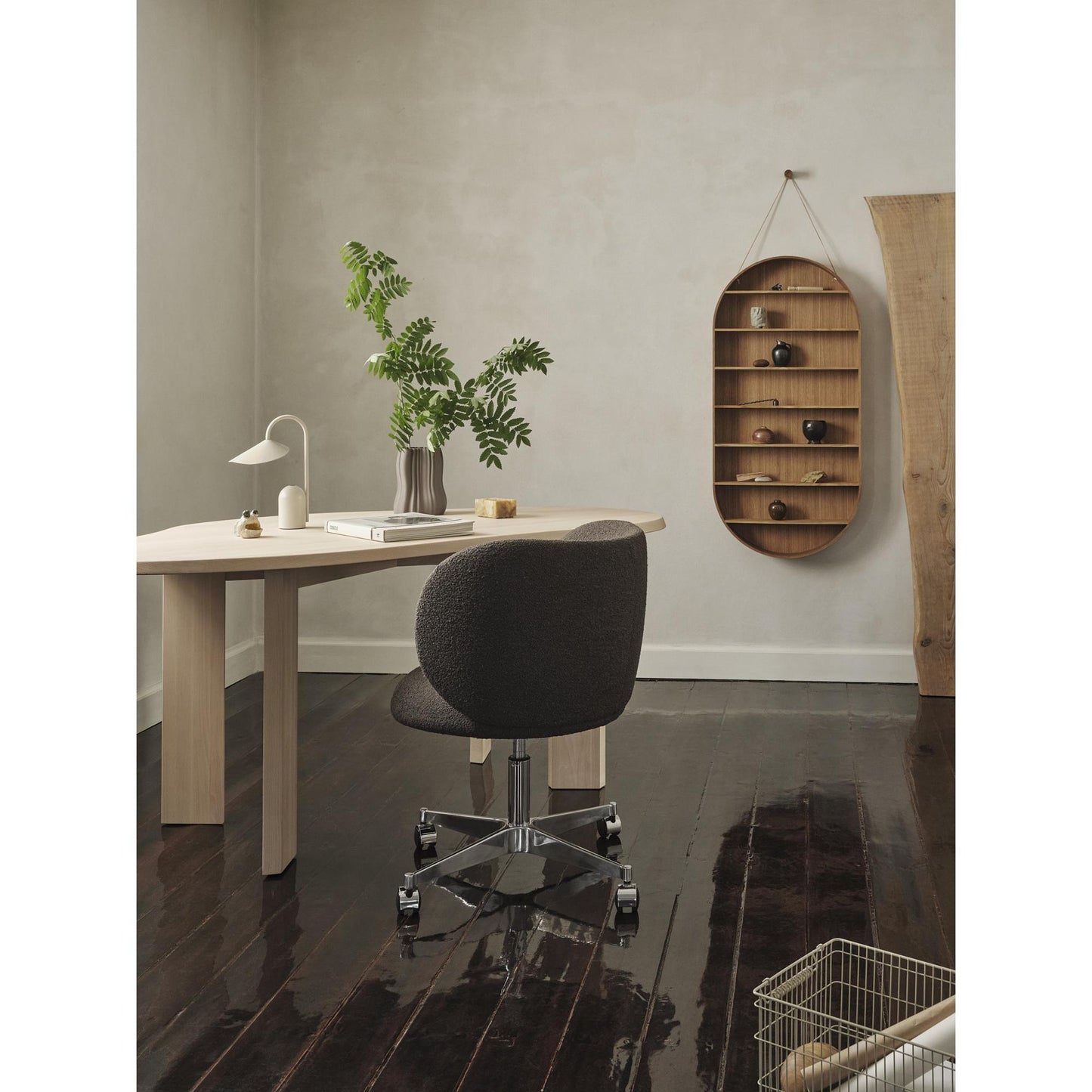 Ferm Living Dorm Oval Shelf Oiled Oak