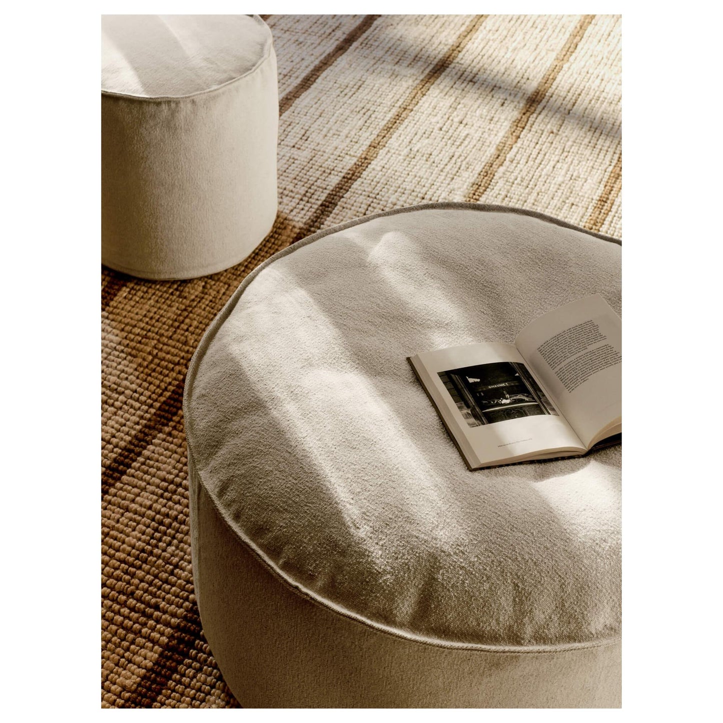 Ferm Living Aun Cotton Pouf Ø80 Off White