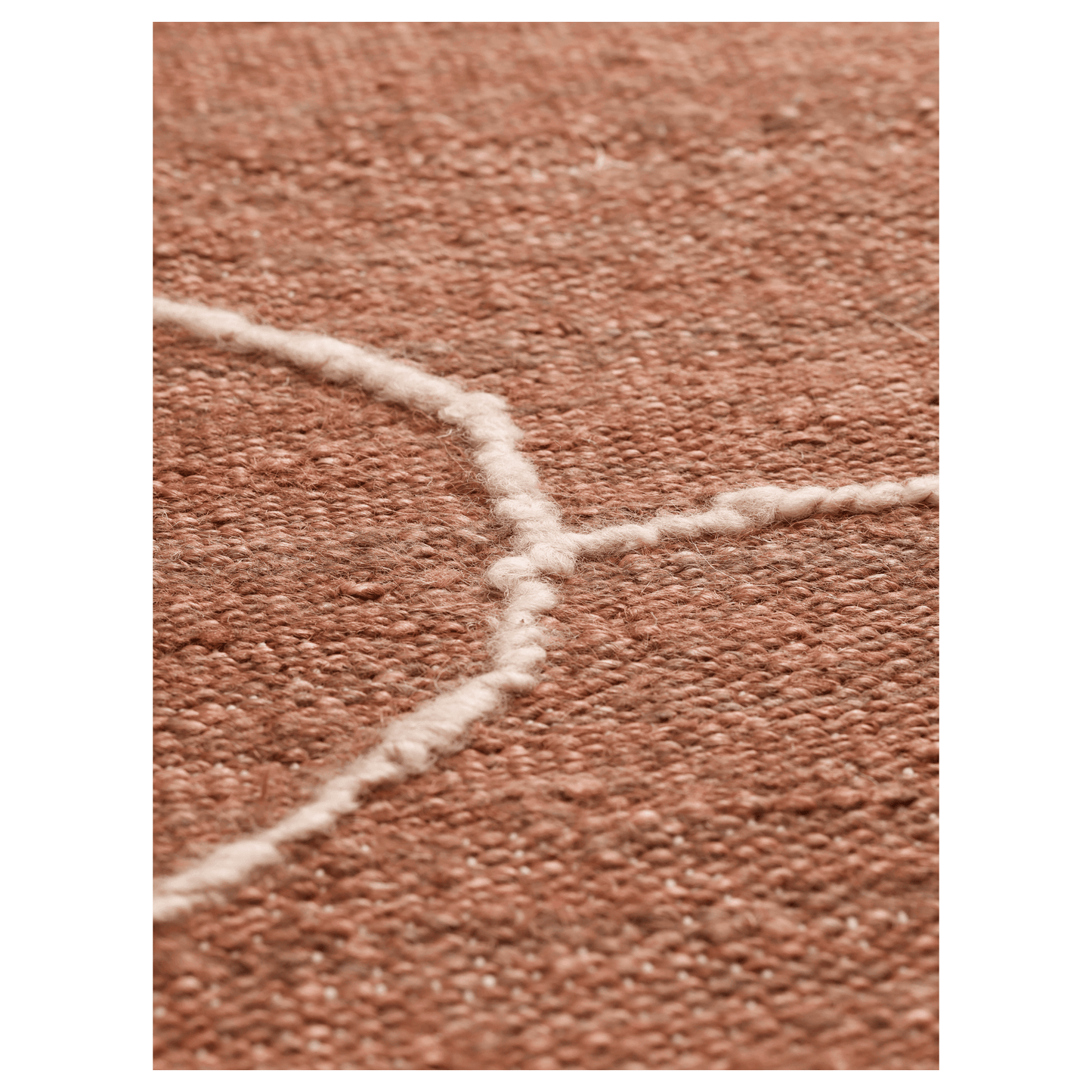 Ferm Living Gesso Rug 140x200 Terracotta/ Off White
