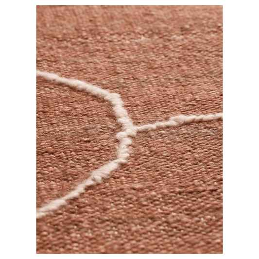 Ferm Living Gesso Rug 140x200 Terracotta/ Off White