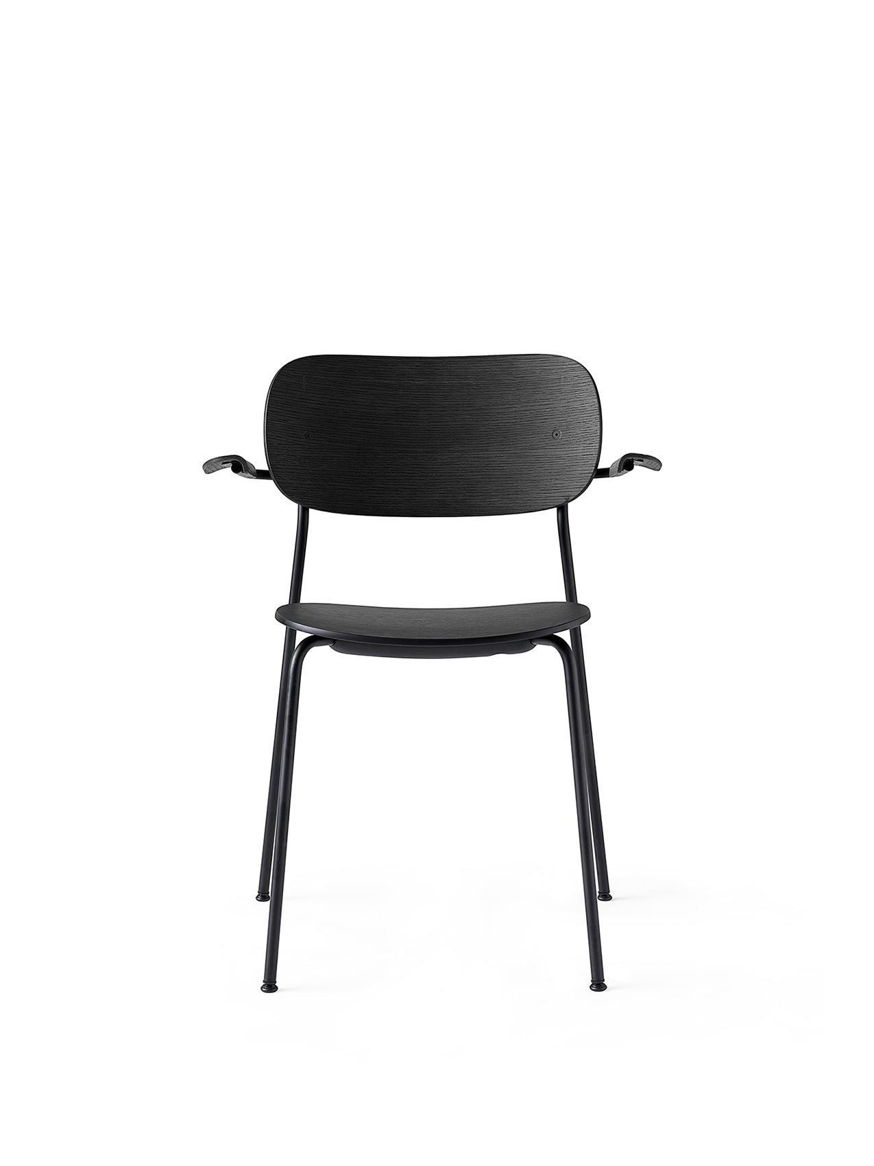 Co Dining Chair, With Armrest, Black, Veneer by Audo Copenhagen
