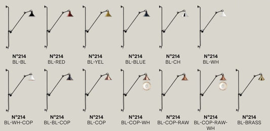 LAMPE GRAS N°214 - Wall lamp with swing arm