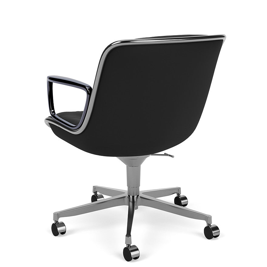 Pollock - Leather Office Armchair with 5-Spoke Base
