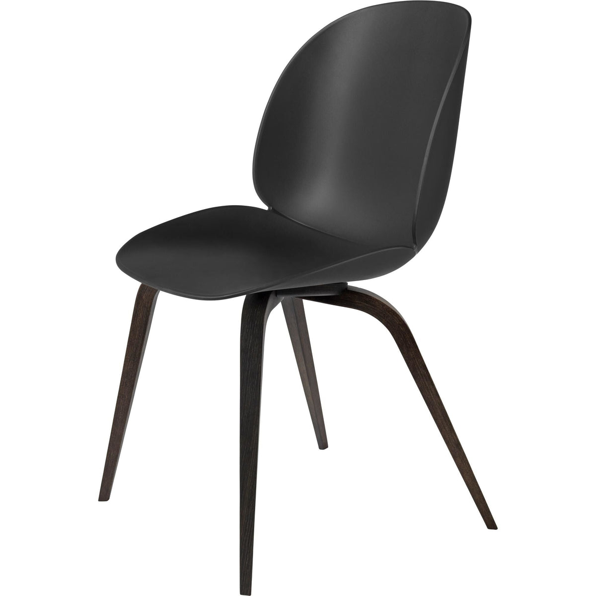Beetle Dining Chair Wooden Base Smoked