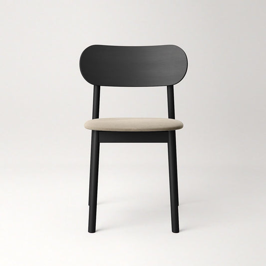 Decotique Elephant Dining Chair Black/Beige Velvet