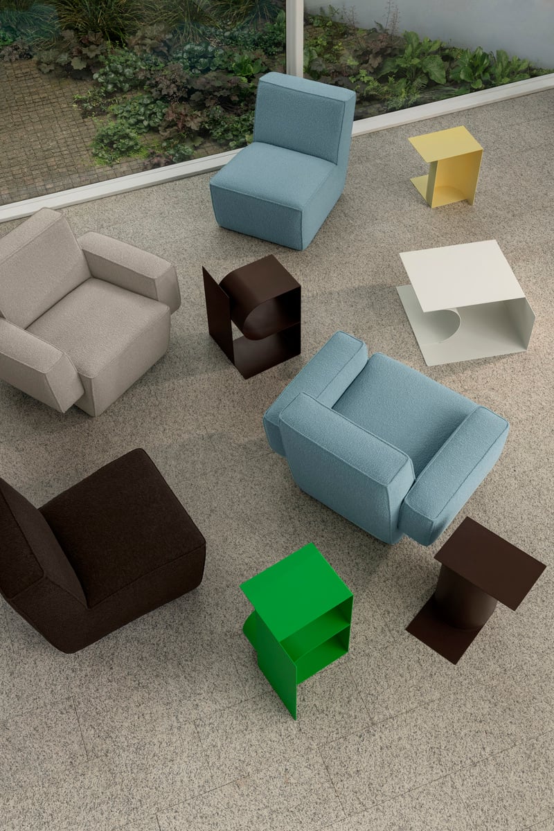 Glyph Beta side table, chocolate brown