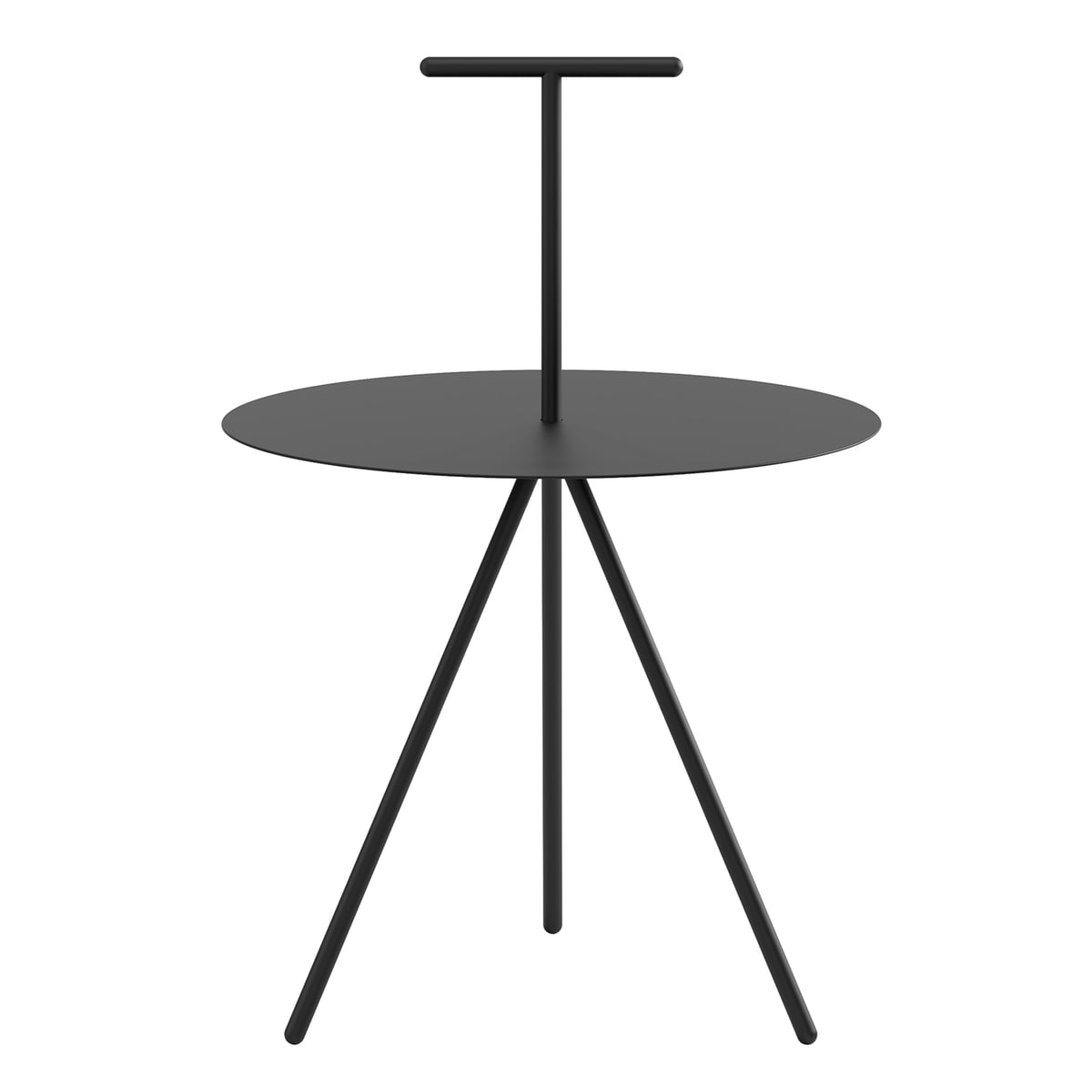 Trino table, black - steel handle