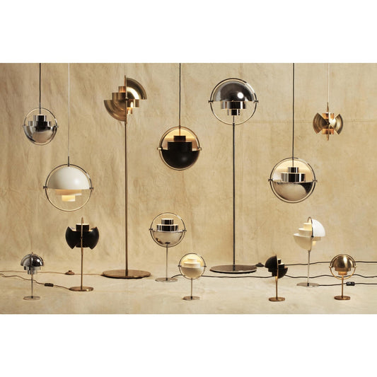 Multi-Lite Pendant Grey & Brass