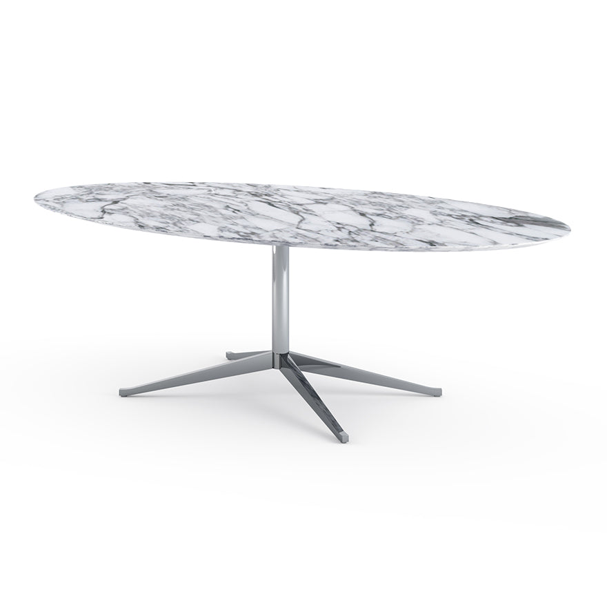 Florence Knoll Table Desk - Oval Marble Writing Desk 244x137