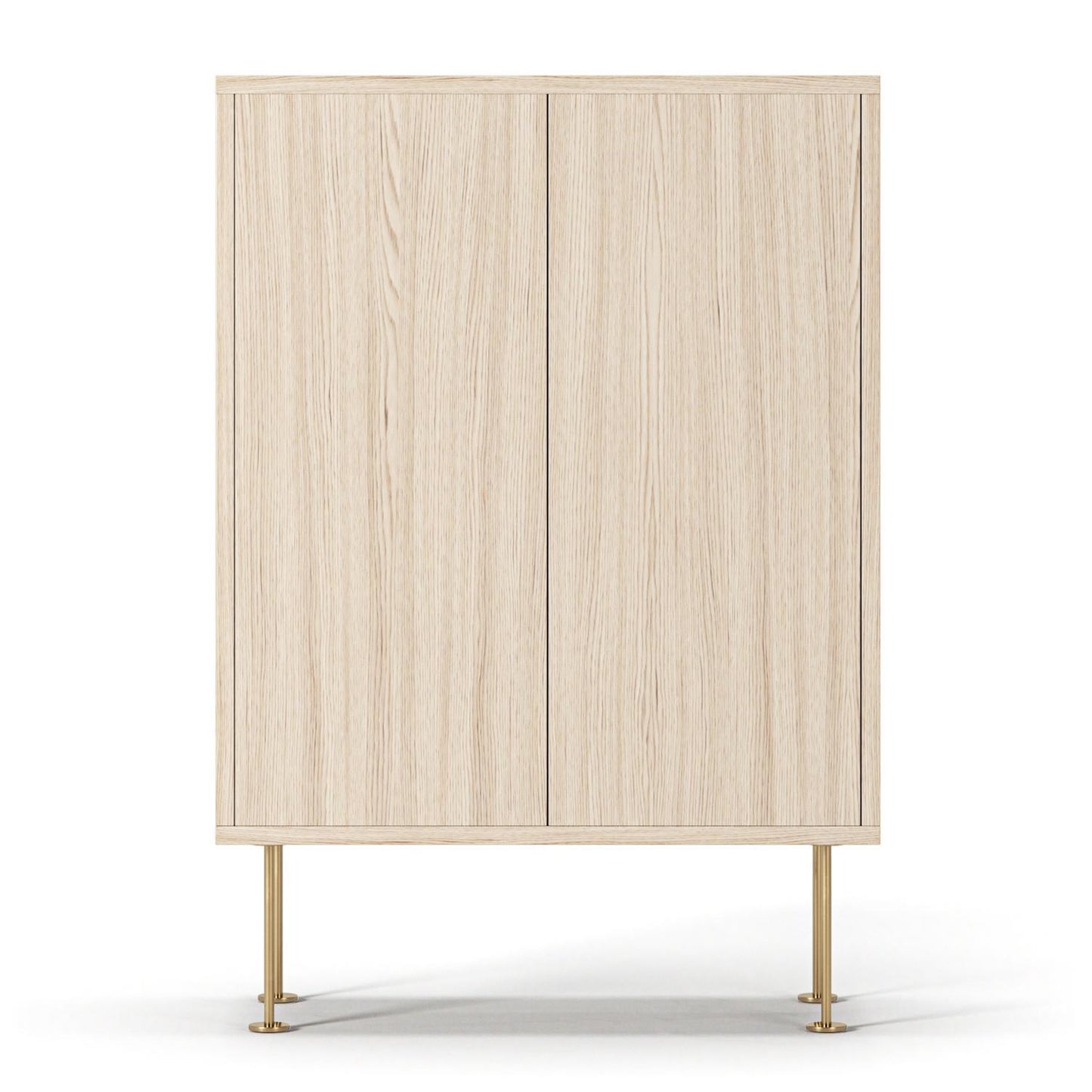 Decotique Vogue Cabinet 64 White Pigmented Oak/Brass