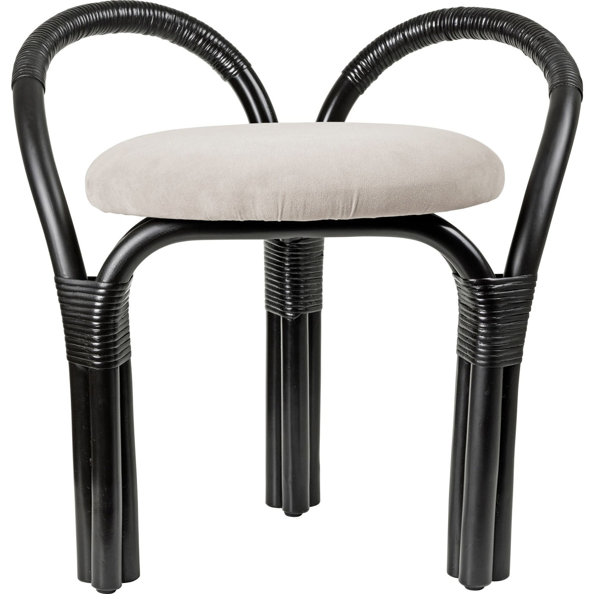 Bistra Stool Olive Stained Rattan/Fustagno Limonta 003