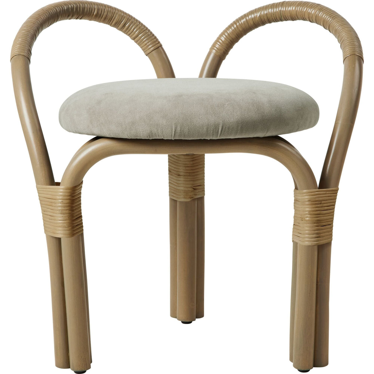 Bistra Stool Natural Lacquered Rattan/Fustagno Limonta 002
