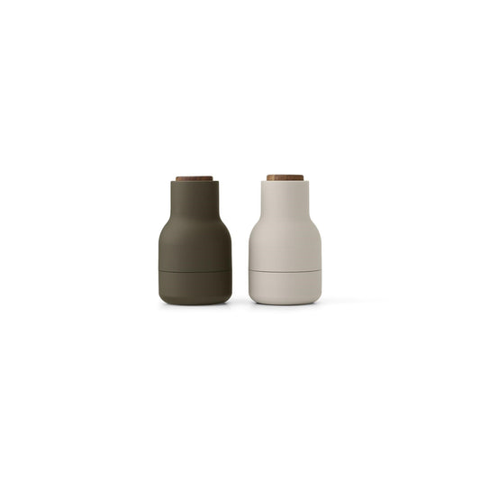 Bottle Grinder Small Set of 2 by Audo #Hunting Green/ Beige/Walnut