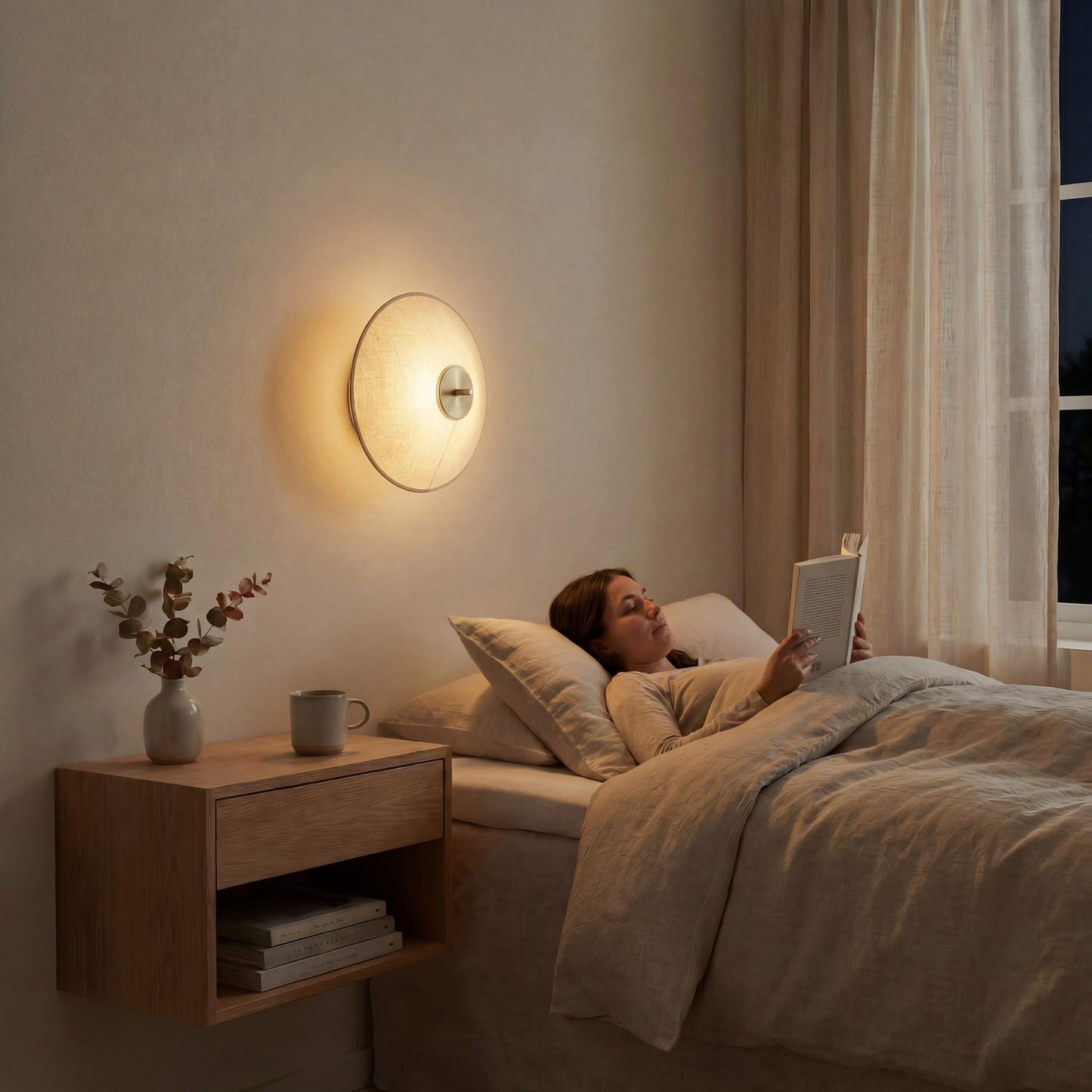 Edgeform Tafta Wall/ Ceiling Light Ø40 Natural