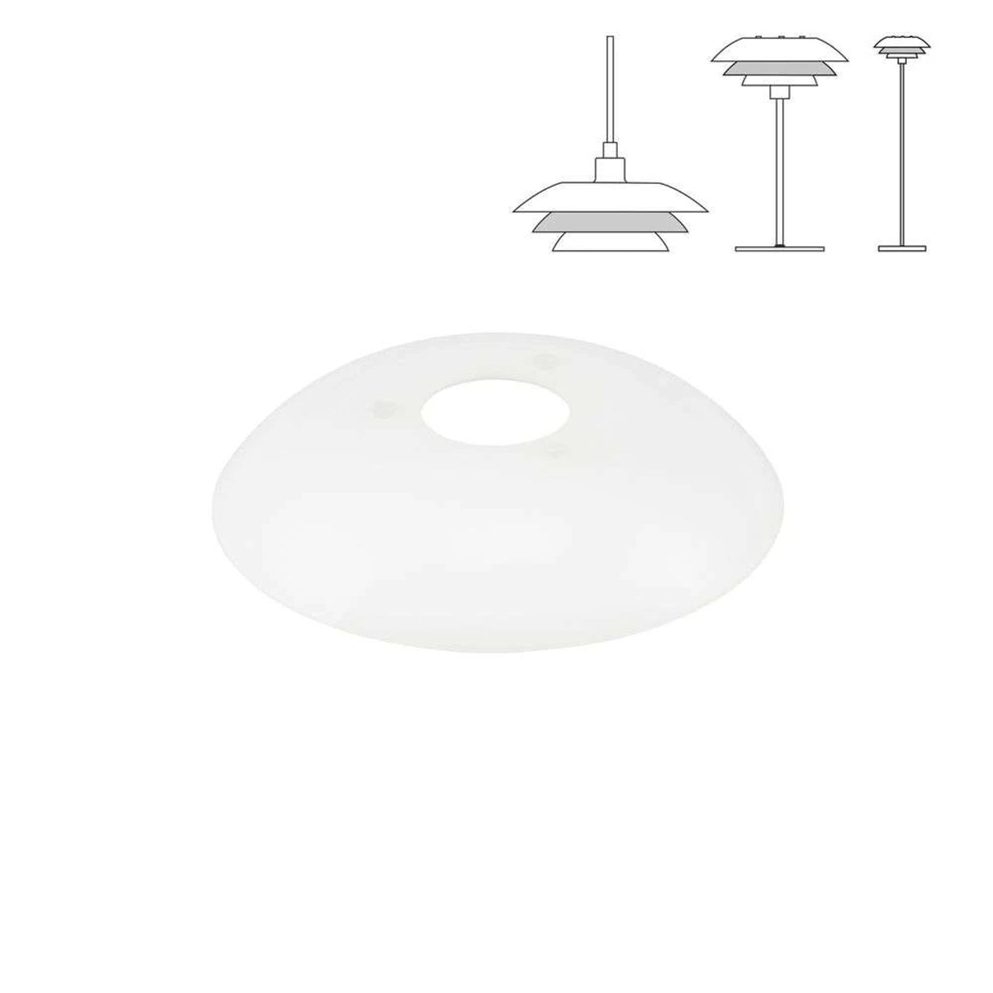 Dyberg Larsen Replacement Glass For DL20 Middle Screen White