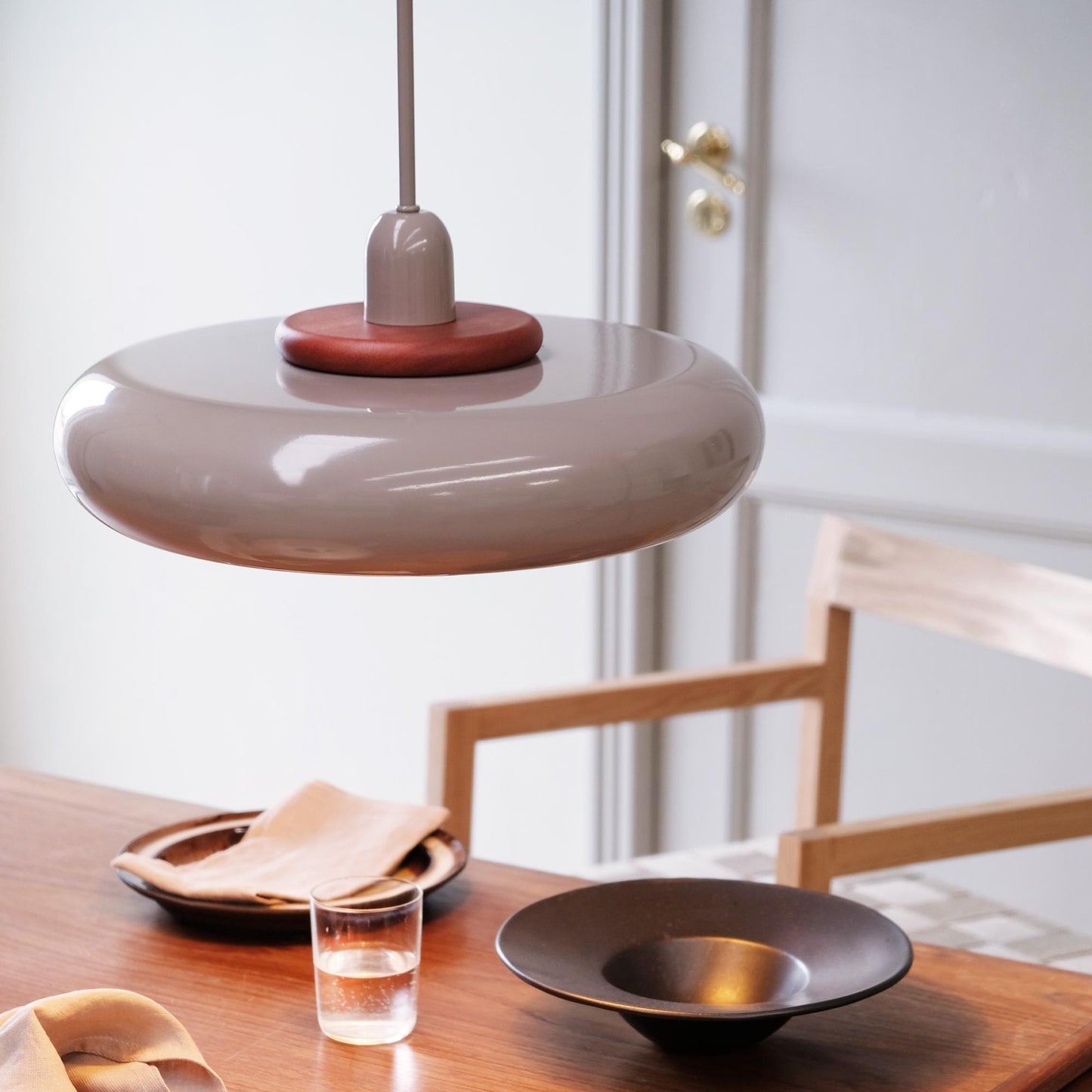 Dyberg Larsen Planet Pendant With Ring Latte