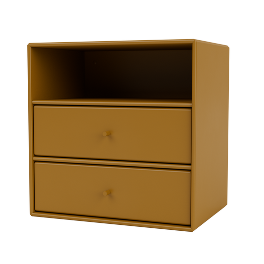Mini 1006 Bookcase w. 2 Drawers by Montana #Amber