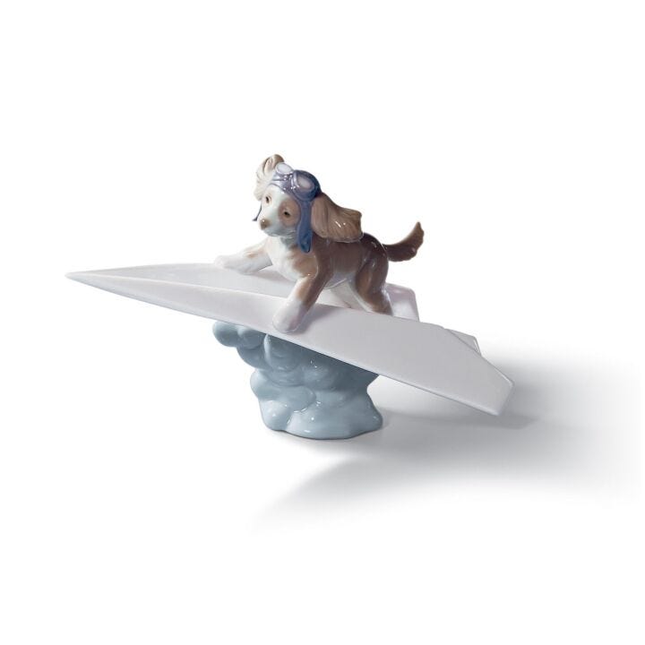 Let's Fly Away Dog Figurine by Lladró