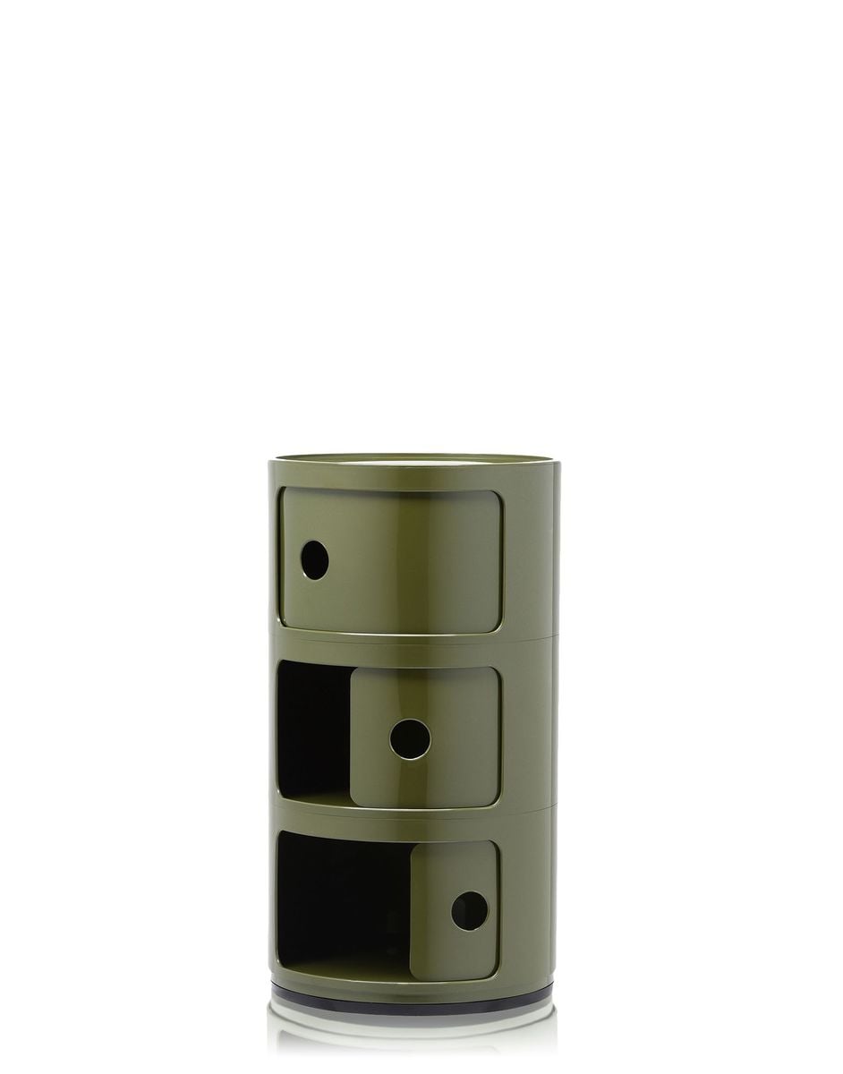 Componibili storage unit, 3 modules, green