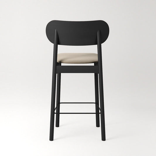 Decotique Elephant Bar Stool Black/Beige Velvet
