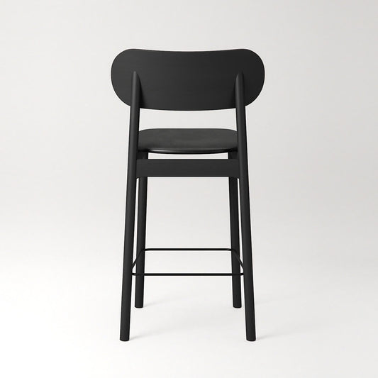 Decotique Elephant Bar Stool Black/ Black Leather