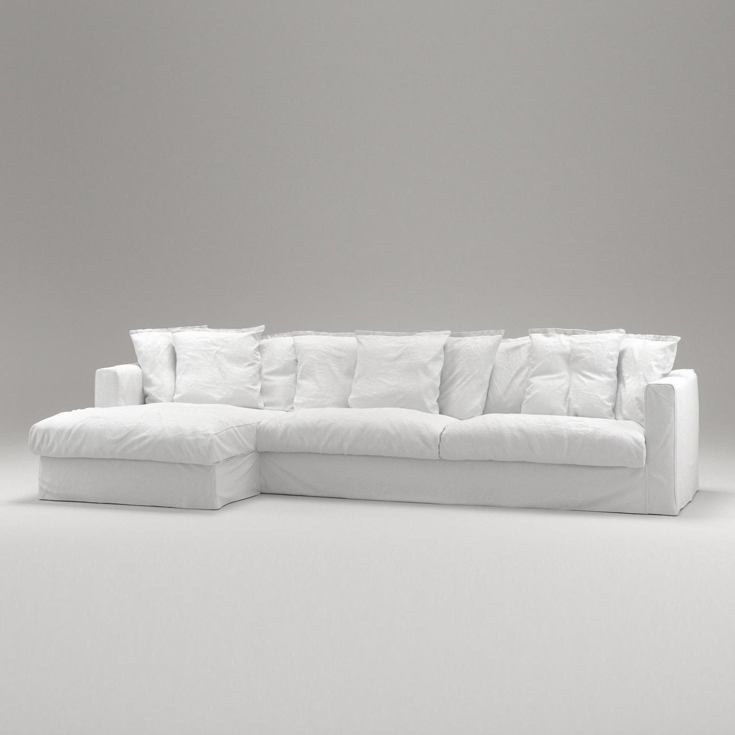 Decotique Le Grand Air 3-Seater Sofa Chaise Left White
