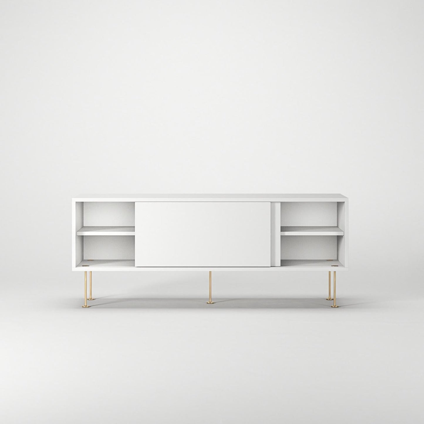 Decotique Vogue TV Bench with Legs 136 White/Brass