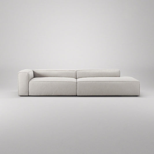Decotique Grand 3-Seater Sofa Open End Right Moonwhite