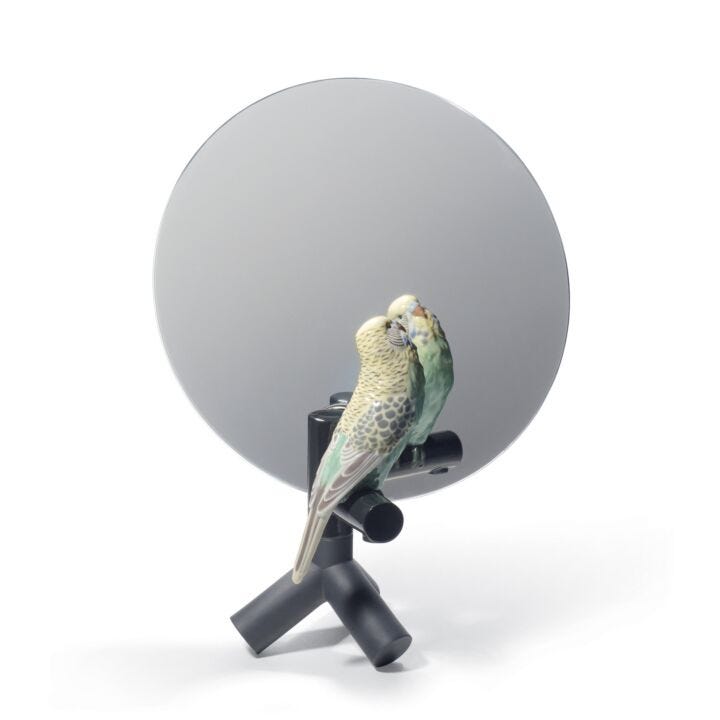 Parrot Vanity Vanity Mirror by Lladró