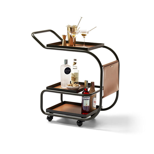 Zenzero - Steel And Regenerated Leather Food Trolley by Opinion Ciatti #Green
