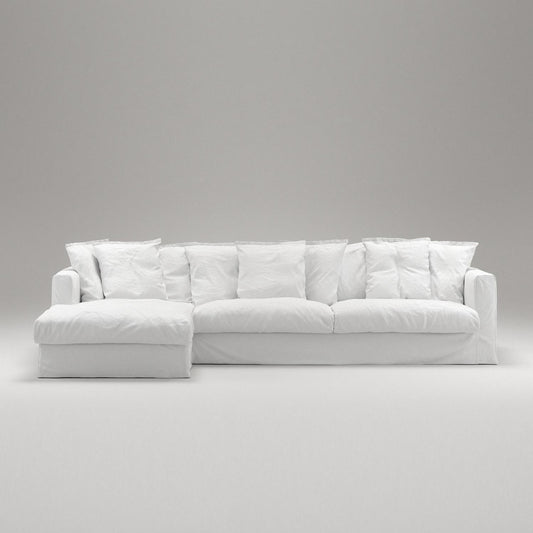 Decotique Le Grand Air 3-Seater Sofa Chaise Left White