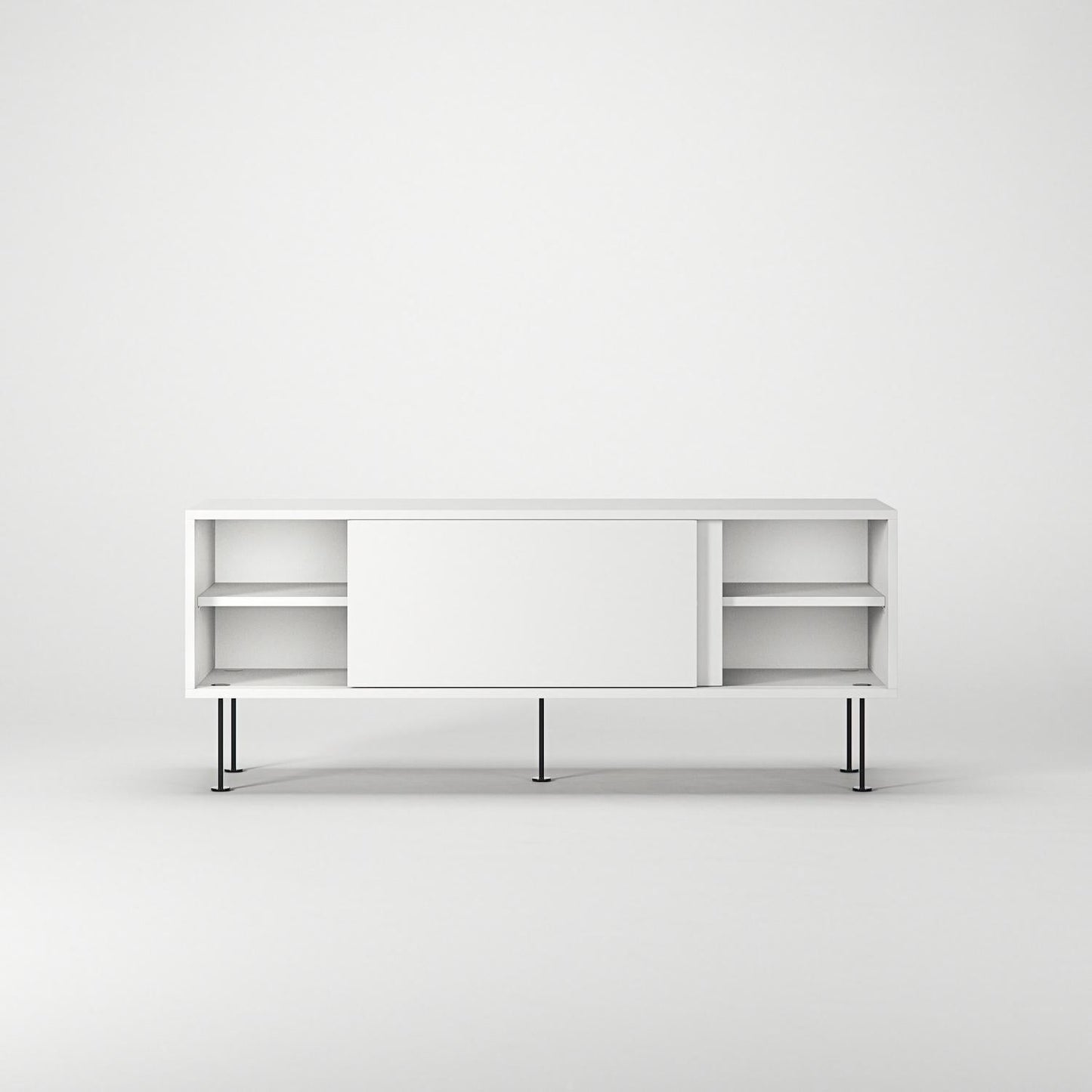 Decotique Vogue TV Bench With Legs 136 White/ Black