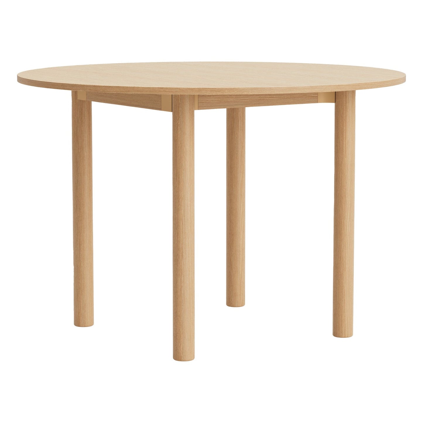 Annex table round, 110 cm, lacquered oak - lacquered oak veneer