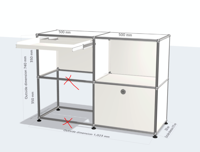 USM Haller Customer Exclusive Custom Model - Left Column Module Addition & Beige