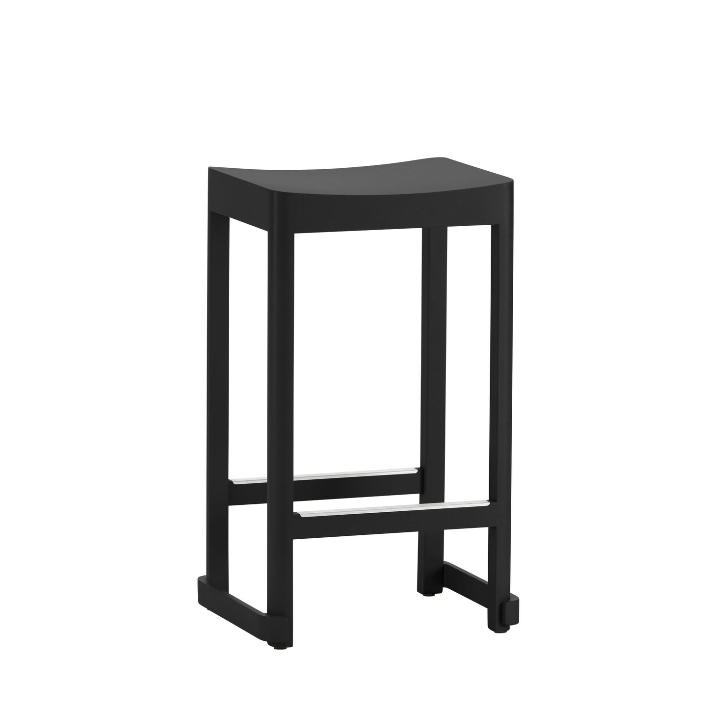 Artek Atelier Bar Stool, low — black lacquered