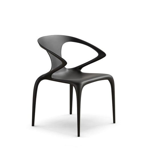 AVA Bridge Mat Dining Armchair by Roche Bobois #Laquer | Charbon