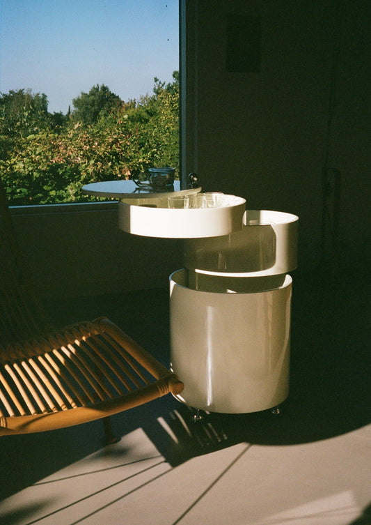 Barboy trolley, glossy creamy white