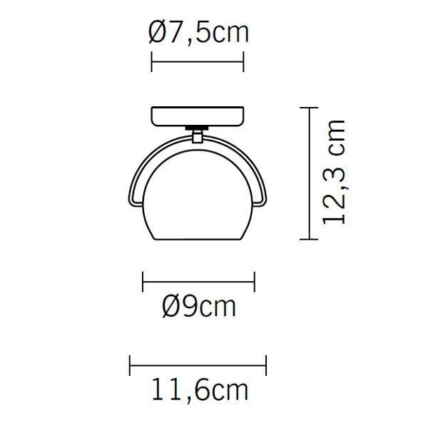Fabbian Beluga Wall & Ceiling Light Polished Steel