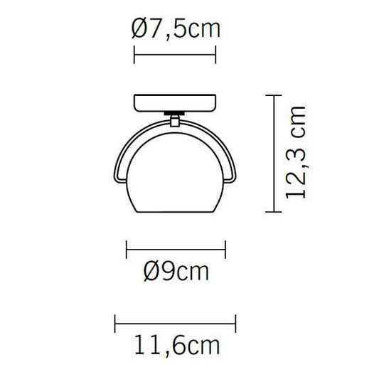 Fabbian Beluga Wall & Ceiling Light Polished Steel