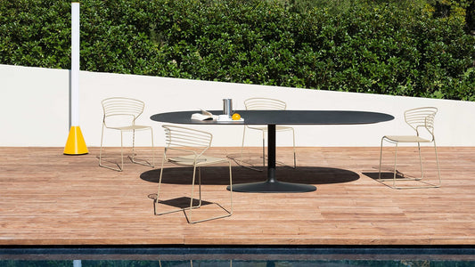 ELLIS - Round ceramic table