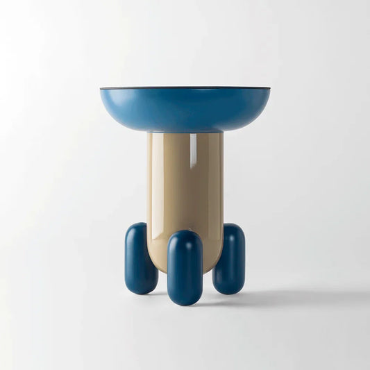 Round glass-fibre side table EXPLORER 1 by Bd Barcelona Design #Multicolor Beige - V2