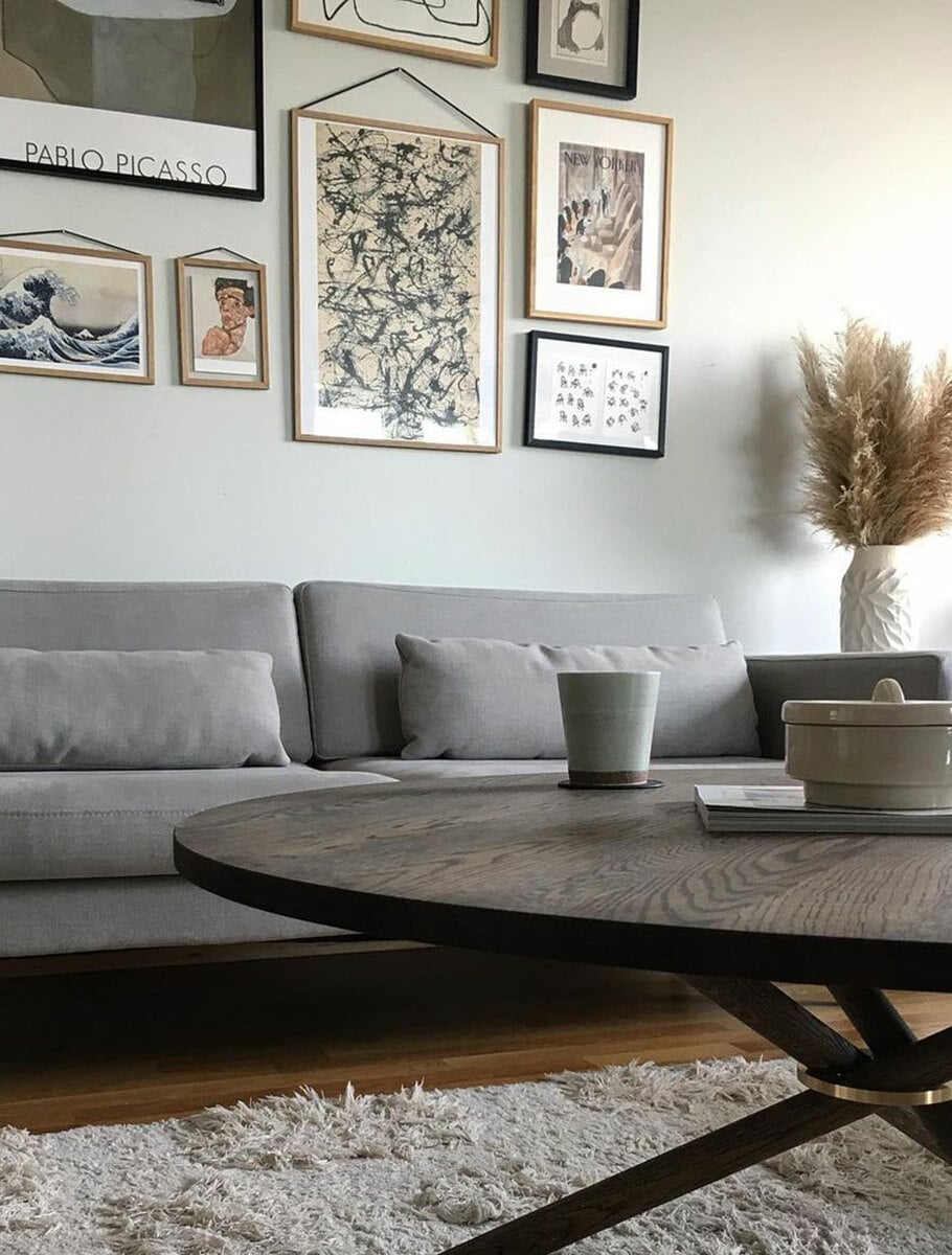 Edda coffee table, 105 cm, dark oak
